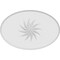 Ekena Millwork Standard Dalton Spiral Rosette With Rounded Edge, 8"W x 5 1/4"H x 1/2"P ROSP080X053X050DAL14 - alternate 3